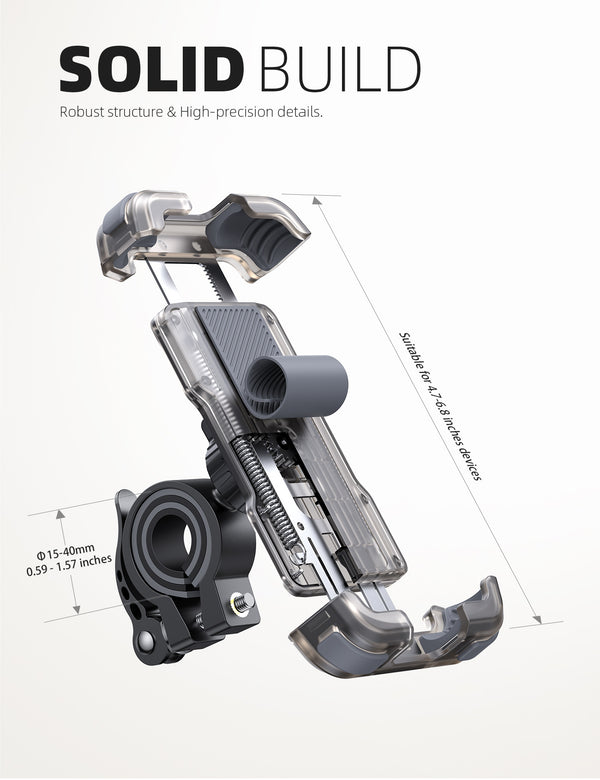 Lamicall Phone Holder for Handlebar with Reinforced Arm