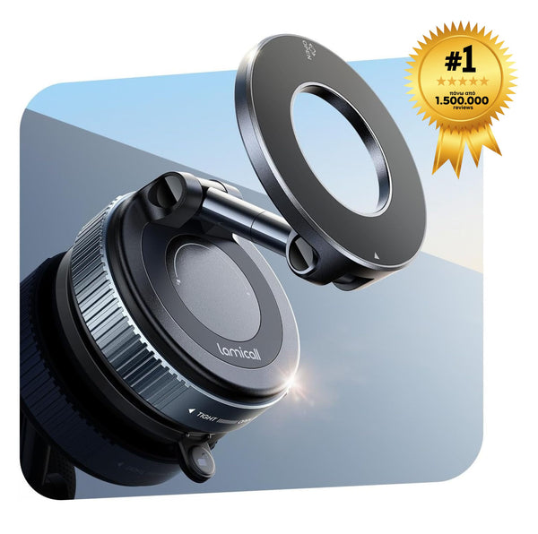 Lamicall STCD10 Magnetic Car Phone Mount with Rotating Strong Suction Cup