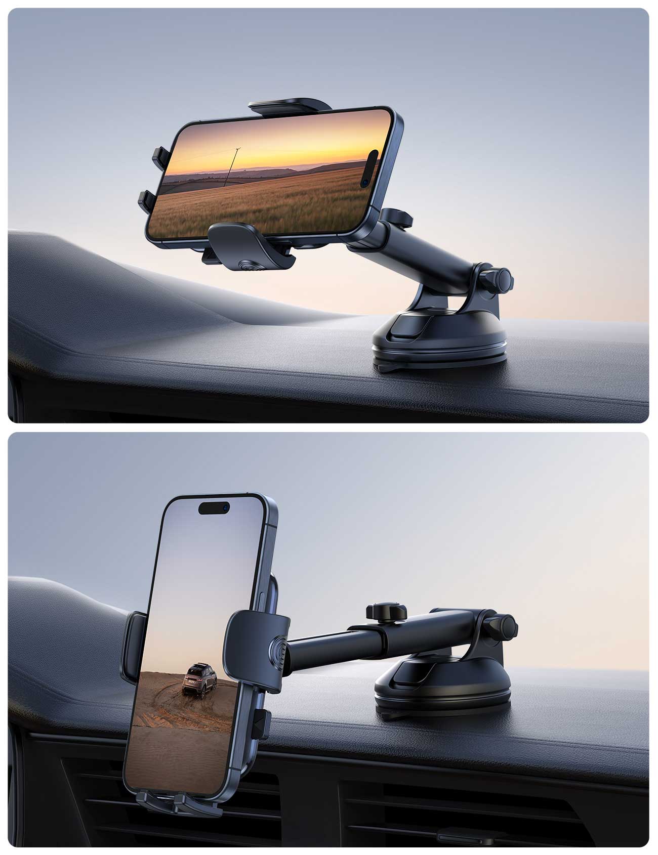 Lamicall STCD05 Car Phone Holder (Turret Holder) 360° with Strong Suction Cup