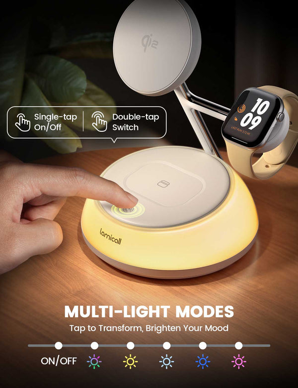 Lamicall T8L Desktop Wireless Charger Qi2 3-in-1