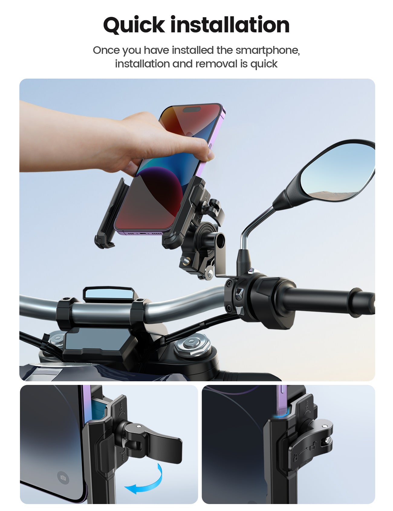 Lamicall Phone Holder with Mirror Support – Suitable for Camera Use
