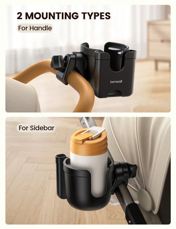 Lamicall BCSW04  Βάση 2-1 για Ποτήρι και Κινητό για Τιμόνι/Ποδήλατο