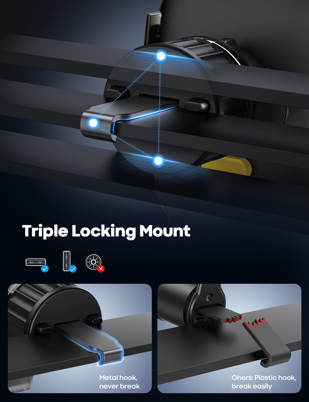 Lamicall CV09 Βάση Κινητού για Αυτοκίνητο