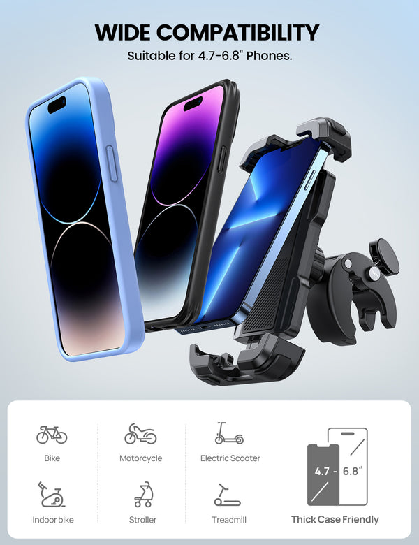 Phone Holder for Handlebar with Quick Release
