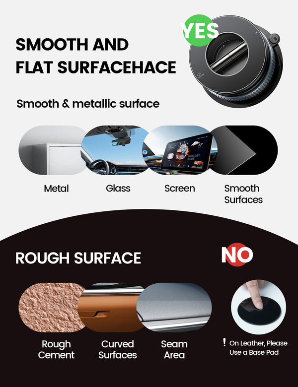 Lamicall STCD10 Magnetic Car Phone Mount with Rotating Strong Suction Cup
