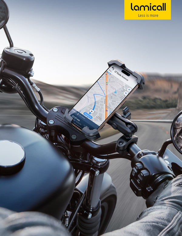 Lamicall Shock Absorbing Phone Holder with Metal Extension Arm