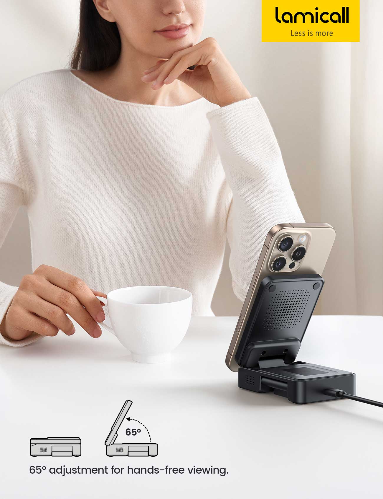 Lamicall T10 Foldable 3 in 1 Wireless Charging Station for Apple MagSafe