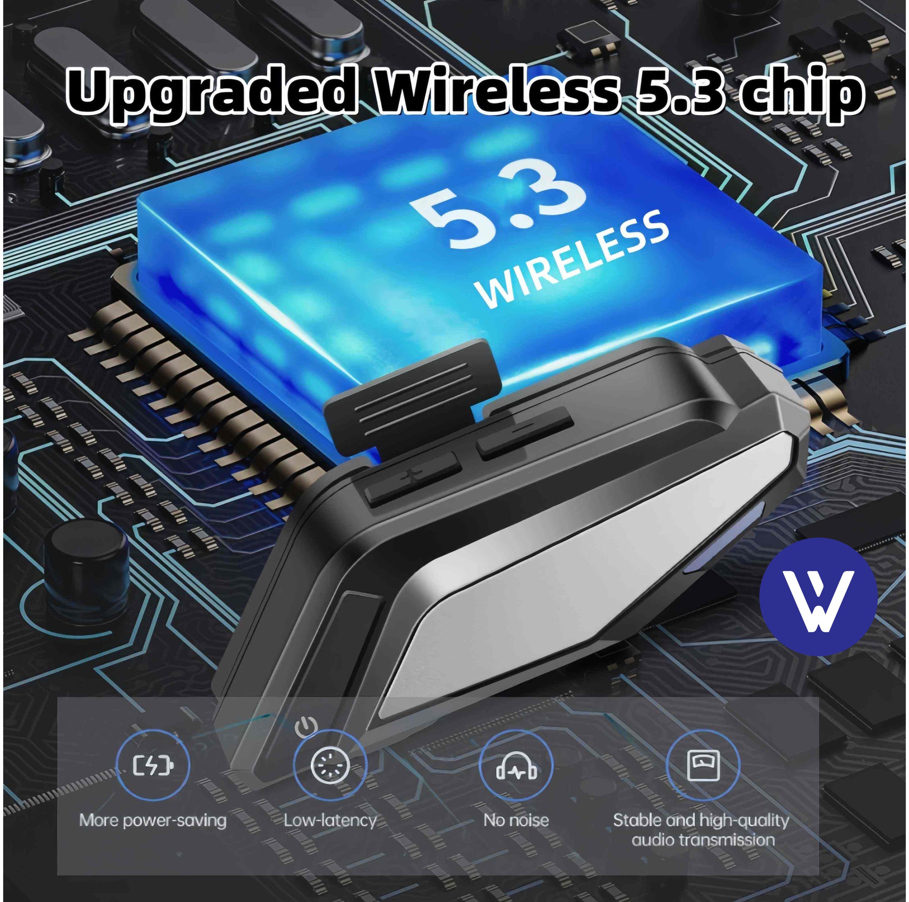 Whale 1 Pro Motorcycle Wireless Headset with Soft Microphone